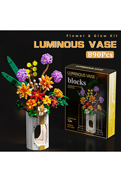 choice2 890 قطعة مع صندوق، أصيص زهور إبداعي دائم من الورود والأوركيد، مكعبات ...