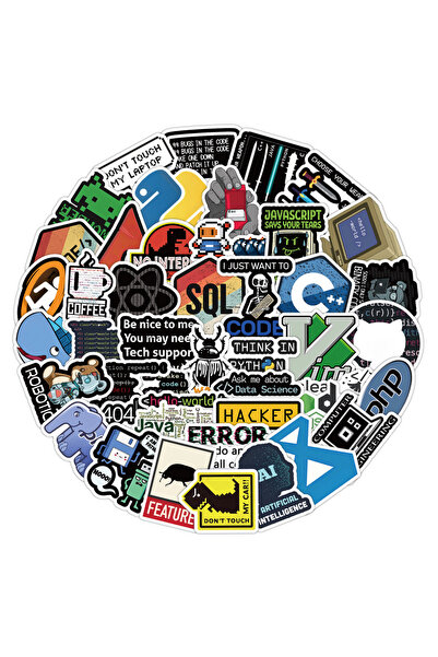 Choice A-60PCS 60/120PCS Programmer Computer Programming Graffiti Stickers No...