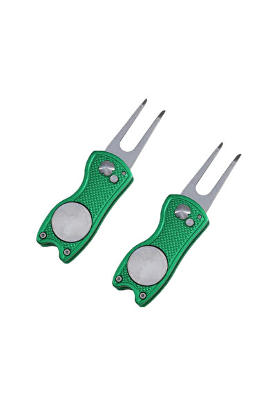 Choice 2PCS-Green 1/2pc Foldable Golf Divot Repair Tool with Golf Ball Tool P...