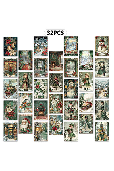 Choice مجموعة متنوعة الألوان من 32 قطعة، بطاقات بريدية خضراء بتصميم كلاسيكي ل...