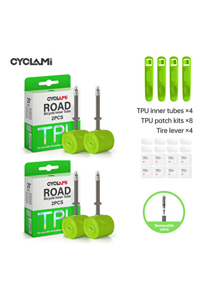 Choice Presta Valve 700c 60mm 18-32C 4 Pcs with gift CYCLAMI Bike Inner Tube ...