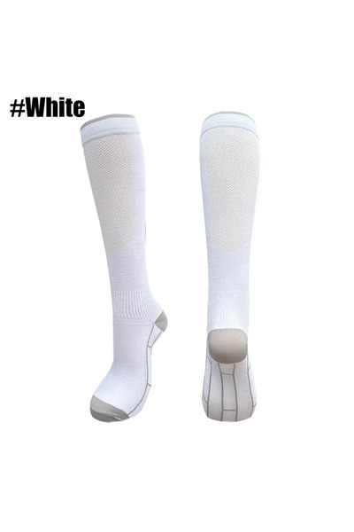 Choice3 جوارب ضاغطة بيضاء مقاس L/XL من WEFITON للنساء والرجال بضغط 20-30 ملم ...