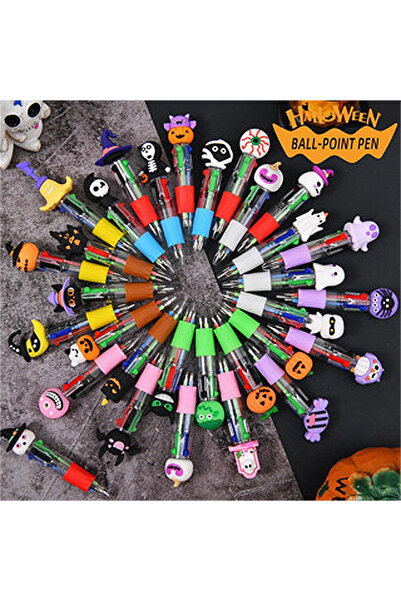 Choice ١٠ أقلام ملونة لطيفة بأربعة ألوان، ١٠/١٥/٢٠/٣٠ قطعة، بتصميمات هالوين م...