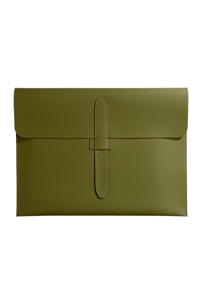 Choice Haze Green A4 Thick Leather Document Bag, A4 Folder,Business Informati...
