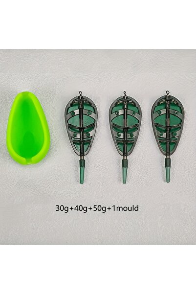 Choice مجموعة أقفاص طُعم صيد ثقيلة الوزن مكونة من 3 قطع (30 غ، 40 غ، 50 غ) - ...