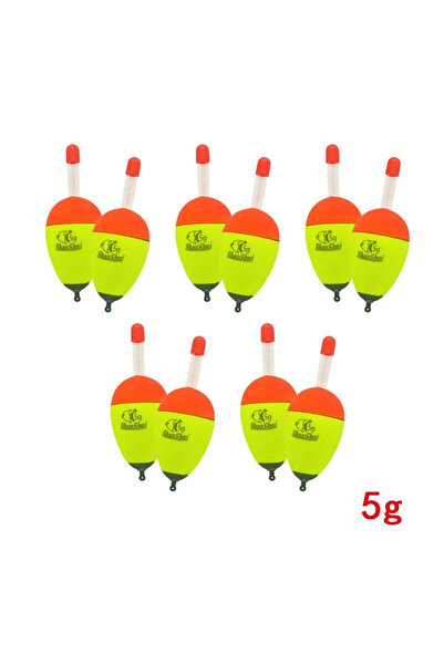 Choice 10 قطع صفراء 5 غرام 2/10 قطع عوامة صيد ليلية مضيئة من مادة EVA، عصا إض...