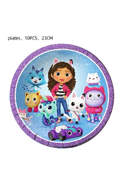 Choice 10pcs 9in plate Gabby Doll's House Party Supplies Tableware Paper Plat...