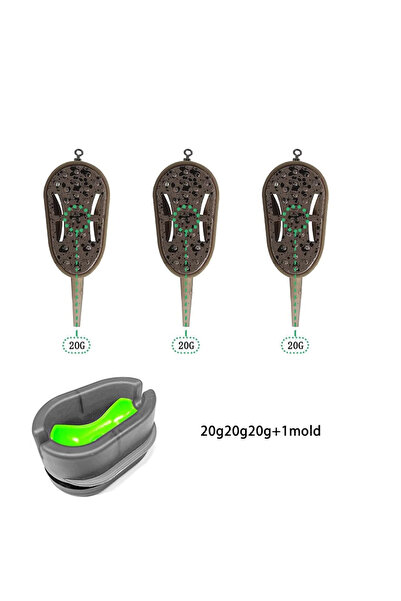 Choice مجموعة مغذيات صيد الكارب من يوتو، 20 غرامًا، طعم صيد مدمج مع قالب سريع...