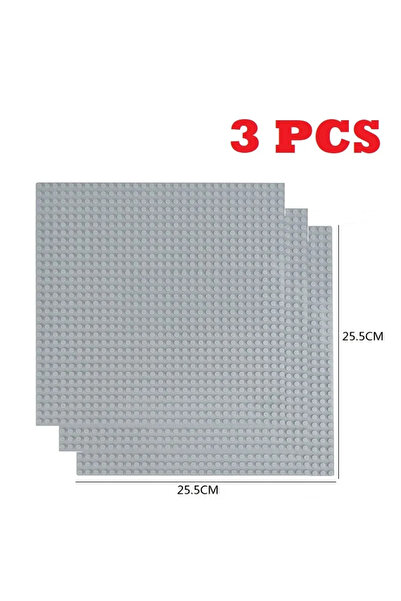 Choice15 32X32 Light Grey 3Pcs Bricks Base Plate 32x32 32x16 Dots Classic Bui...