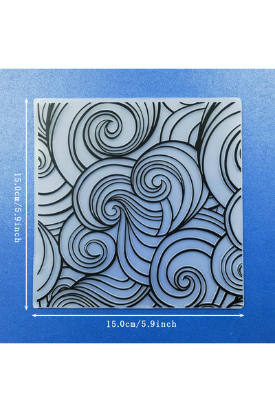 Choice XY-Z150-4 1 pack of wave textured wave background embossed folder, use...