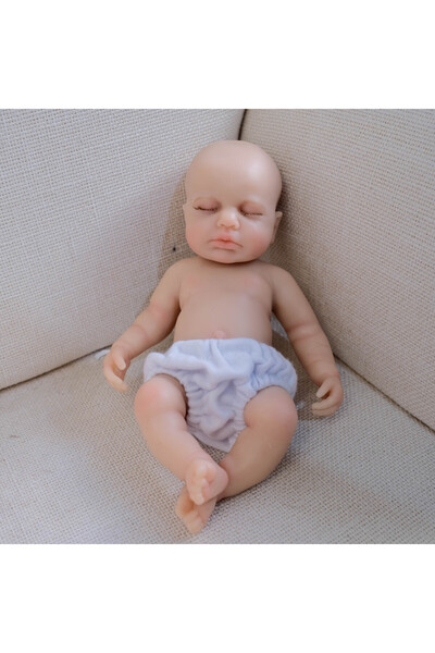 Choice دمية صغيرة بيضاء من السيليكون الصلب المرن فائق النعومة، مقاس 30 سم، مص...