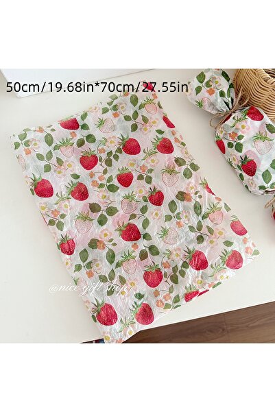 Choice ورق تغليف هدايا بنقشة الفراولة - 20 قطعة (10/20 قطعة) - لتزيين حفلات أ...