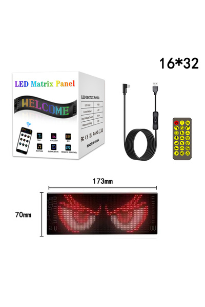 Choice 16X32 LED Matrix Pixel Panel Display Screen Flexible RGB Car Pattern G...