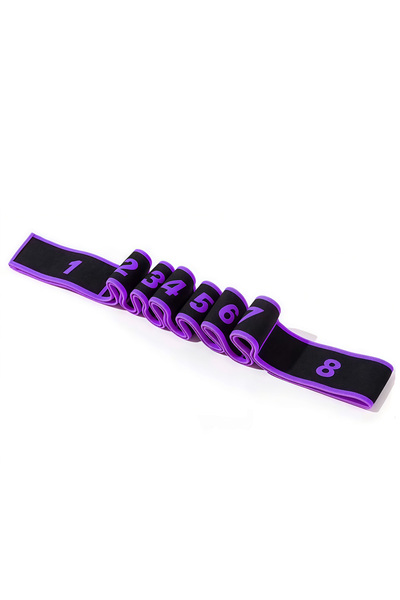 Choice Purple 90cm 8 Section Style Dance Yoga Stretching Belt Pilates Fitness...