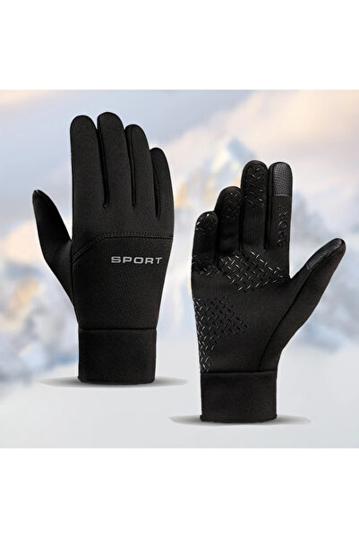 Choice L Black Men Winter Waterproof Cycling Gloves Outdoor Sports Ski Runnin...