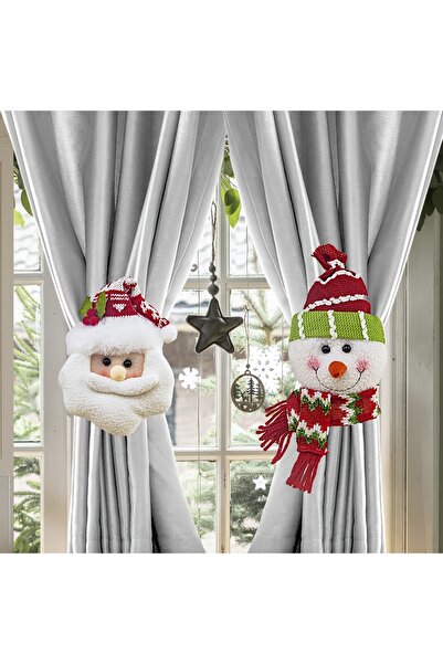 Choice A-B Christmas Curtain Clips Santa Snowman Retro Plaid Hooks For Hangin...