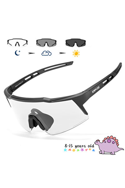 KAPVOE Photochromic 1lens 01 Child Photochromic Sunglasses Sports Glasses Cyc...