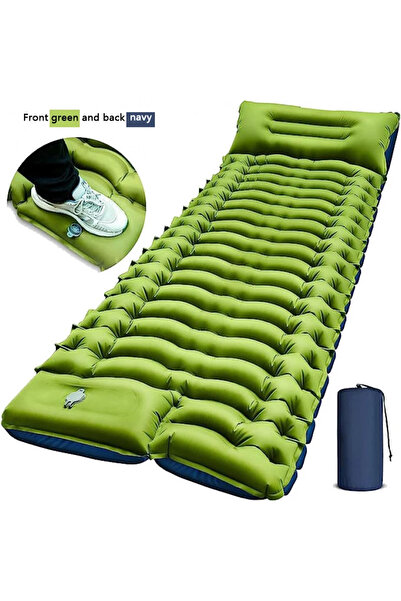 Choice Green TARKA Camping Inflatable Mattress Air Sleeping Mat With Pillow L...