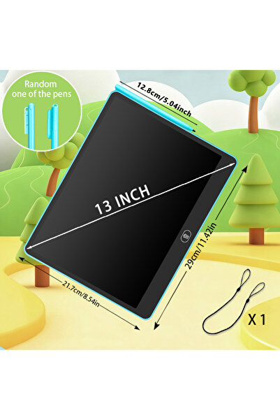 Choice 13 inch blue 11/13/16 Inch Kids Chalkboard LCD Writing Board Tablet Dr...