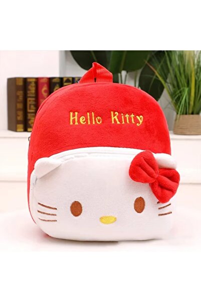 Miniso حقيبة ظهر حمراء نبيذية بتصميم هيلو كيتي أنمي لطيف، حقيبة ظهر كرتونية ق...