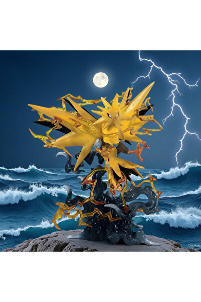 BANDAI Zapdos 15cm Pokemon Zapdos Anime Figure Action Position Zapdos Figures...