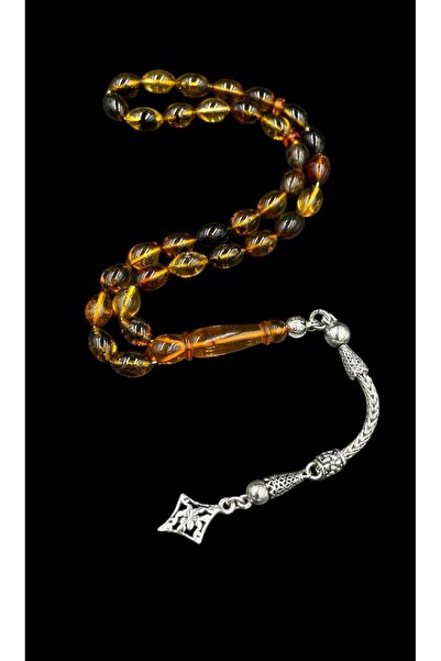 nefjewelrydesign 5.9x9.1mm Üst Kalite Fosilli Damla Kehribar 10.56gram 925Aya...