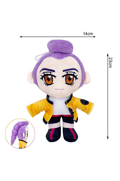 Choice دمية واحدة من مجموعة صائدي الشياطين، نمر أرجواني لطيف بقبعة سوداء وعقع...