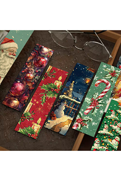 Choice 30 قطعة من فواصل الكتب العتيقة لعيد الميلاد، صفحات قراءة، كتب عيد المي...