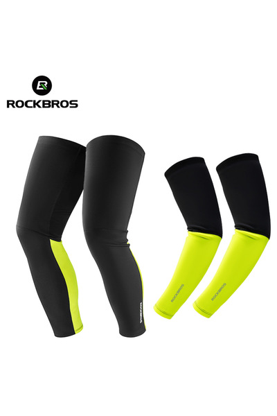 ROCKBROS S-M XT089 TT024 Set Thermal Thickened Leg Sleeves Warm Arm Sleeves I...