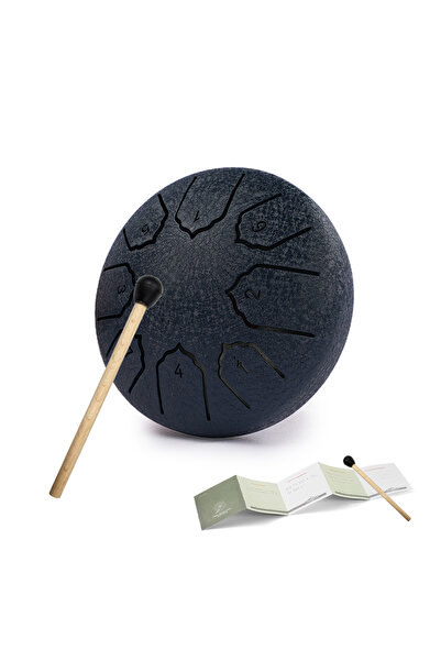 Choice 4 inch Black Mini Steel Tongue Drum 4 Inch 8 Notes Rain Drum for Outsi...