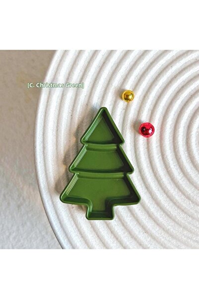 Choice S Green 1Pcs Dollhouse Miniature Christmas Tree Fruit Plate Mini Desse...