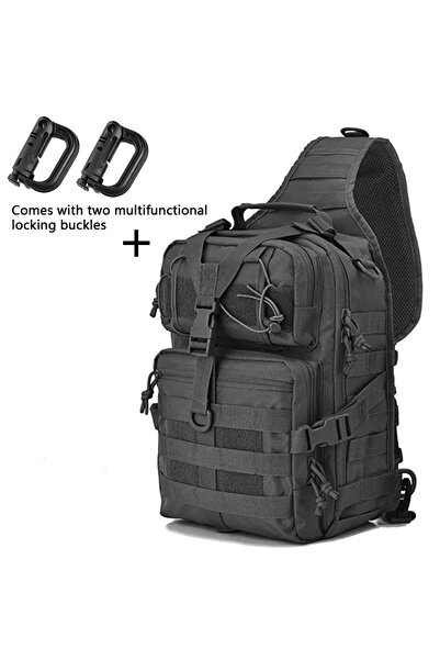 Choice حقيبة صدر كبيرة جدًا للتدريب الخارجي، سوداء اللون، تُحمل على كتف واحد،...