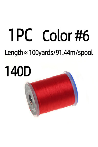 Choice خيط ربط الذباب 140D، لون 6، 100 ياردة/بكرة، مناسب للذباب الجاف والرطب ...
