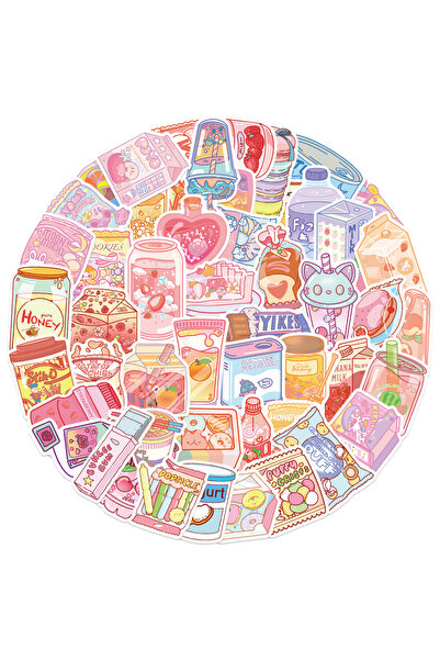 Choice 50pcs All 50PCS Cute Cartoon Snacks Drinks Stickers Waterproof Graffit...