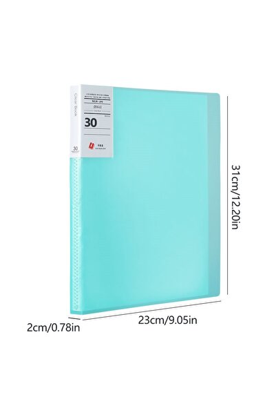 Choice4 كتيب أخضر من البولي بروبيلين شبه شفاف، 30 صفحة، مقاس A4، أحجام صفحات ...