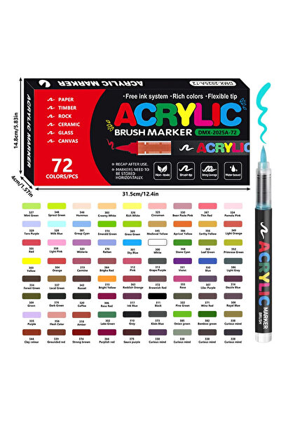 Choice مجموعة أقلام تلوين أكريليك فاخرة بـ 72 لونًا، تتضمن أقلام تلوين أكريلي...