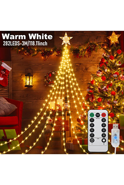 Choice Warm White 3M 2M/3M USB Christmas Decorations Star String Lights 8 Lig...