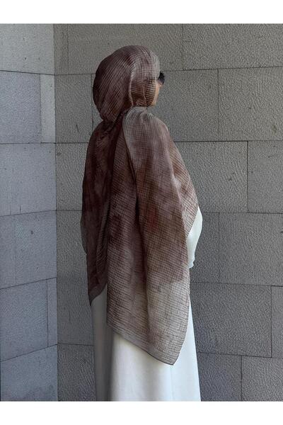 Qalortex Scarf Müslin Pliseli Şal-Vizon