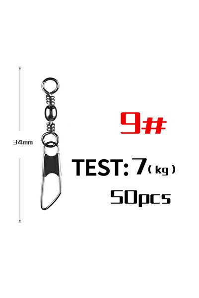 Choice 50 قطعة من مشابك دوارة من الفولاذ المقاوم للصدأ، مقاس 9، عالية المتانة...