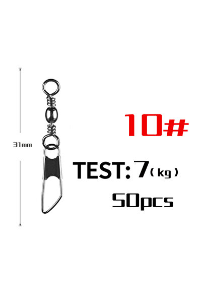 Choice 50 قطعة من مشابك دوارة من الفولاذ المقاوم للصدأ، مقاس 10، عالية القوة،...