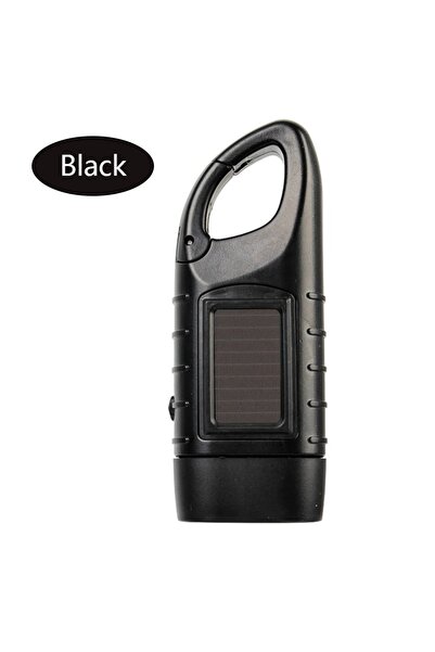 Choice7 مصباح يدوي يعمل بالطاقة الشمسية LED أسود اللون، محمول باليد، مزود بدي...