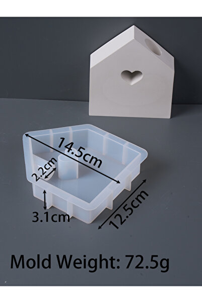 Choice1 قالب سيليكون لحامل شموع على شكل منزل من الخرسانة، يمكنك صنعه بنفسك يد...