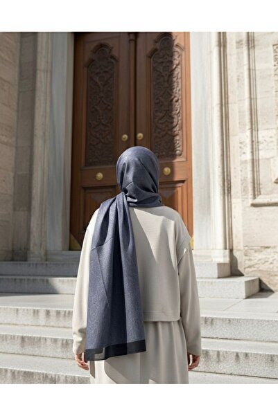 Qalortex Scarf Cotton Soft Pearl Patterned Shawl-Anthracite