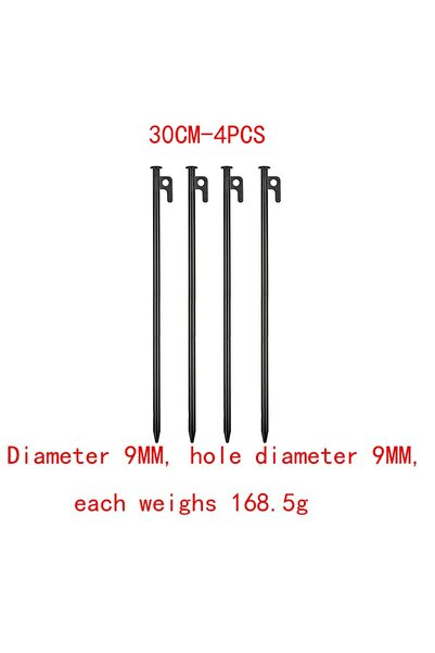 Choice 30 سم - 4 قطع (4/8/12/16 قطعة) أوتاد خيام معدنية شديدة التحمل للتخييم،...