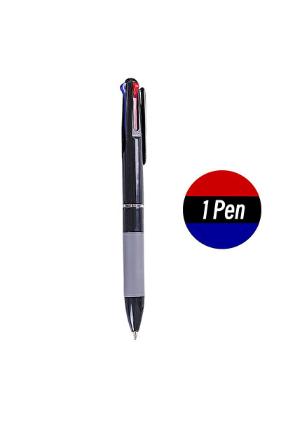 Choice 1 Pen 3 in 1 Red/Black/Blue Ink Color 0.7mm Student Ballpoint Pens Bal...