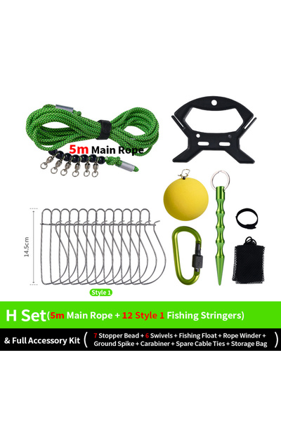 Choice أداة مشبك صيد السمك H CHILENT 5M/10M مع بكرة صيد السمك وحبل من الفولاذ...