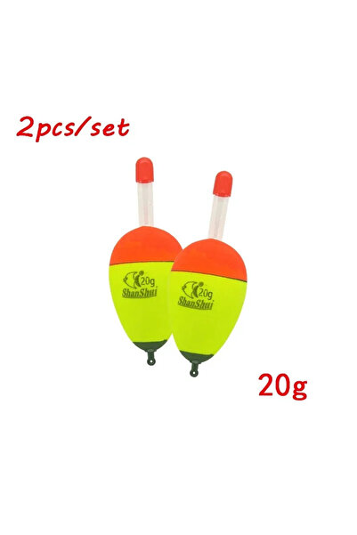 Choice قطعتان صفراوين 20 غرام 2/10 قطع عوامة صيد ليلية مضيئة من مادة EVA، مصن...