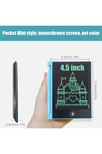Choice16 لوح رسم رقمي بشاشة LCD مقاس 4.5 بوصة باللون الأزرق السماوي، 16/12/10...
