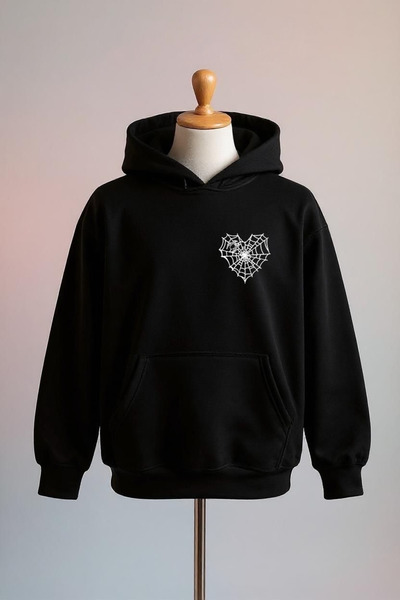 Vordevia Printed Cotton 3 Thread O Oversized K Hooded Sweatshirt