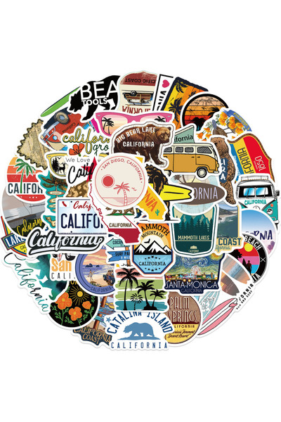 Choice ٥٠ قطعة من ملصقات كاليفورنيا الكرتونية المرحة، مناسبة لتزيين دفاتر الق...